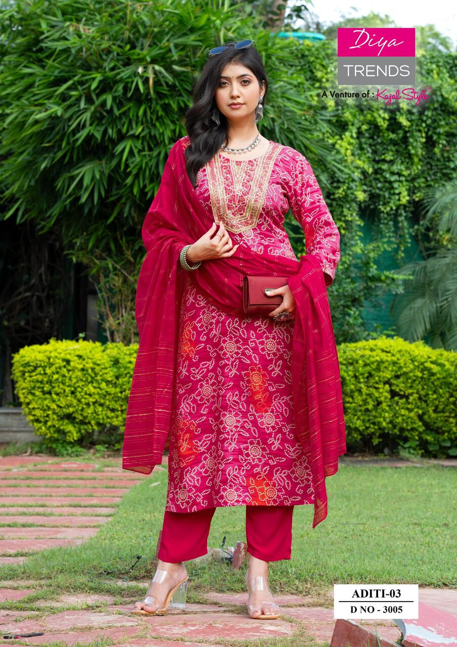 Diya Trends Aditi Vol 03 Printed Salwar Kameez Catalog collection 5