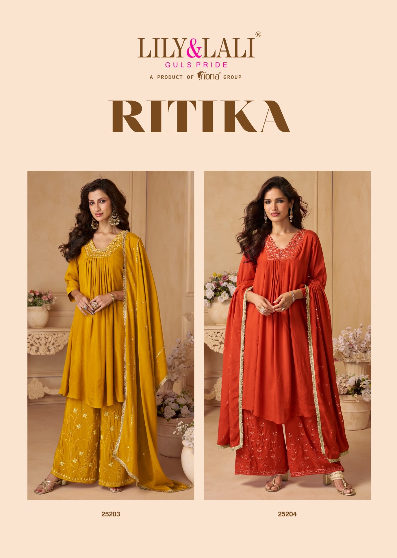 Lily Lali Ritika Kurti Palazzo Dupatta Set Catalog collection 12