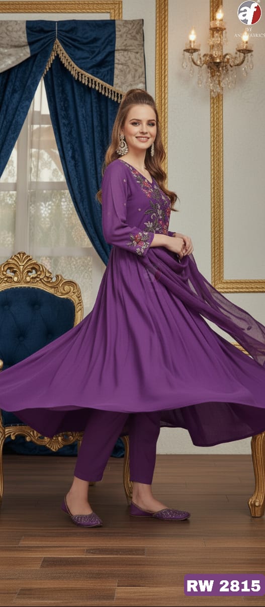 Anju Fabrics Flared Readymade Dress Size Set collection 5