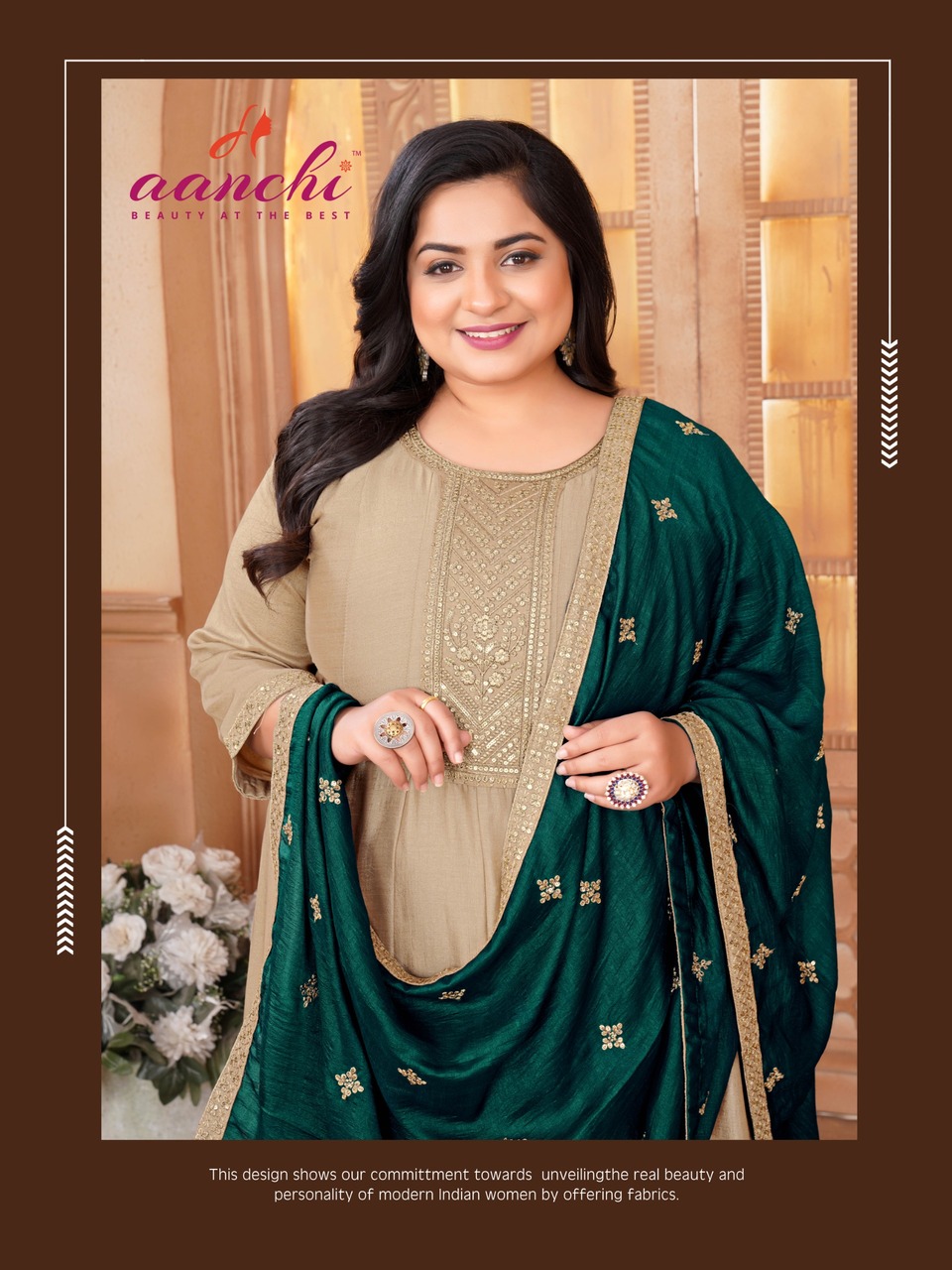 Aanchi Plus Blossom Readymade Dress Size Set collection 6