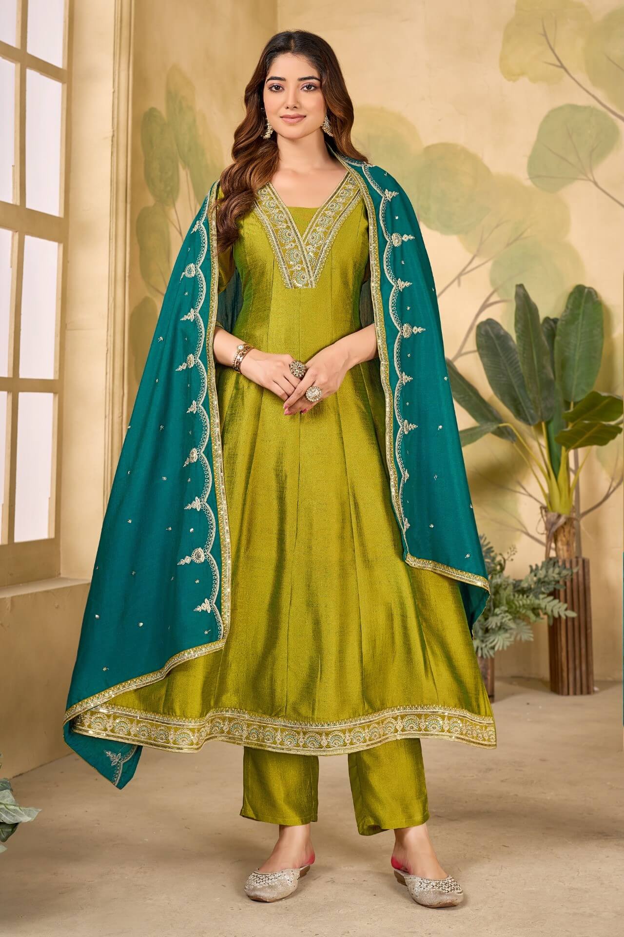 Reevika Yellgreen Readymade Dress Size Set collection 1