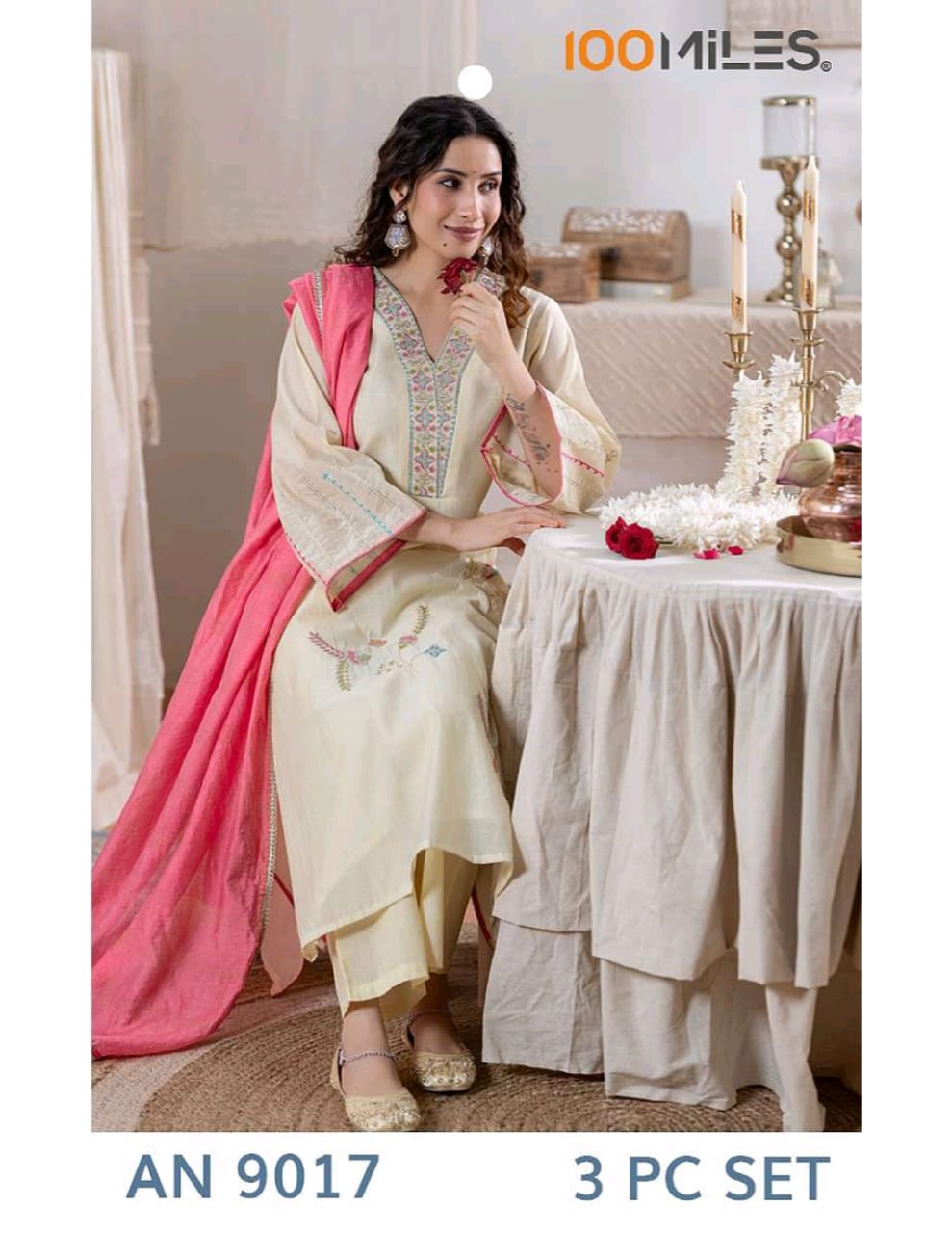 100 Miles Kurti AN9017 Readymade Dress Size Set collection 1