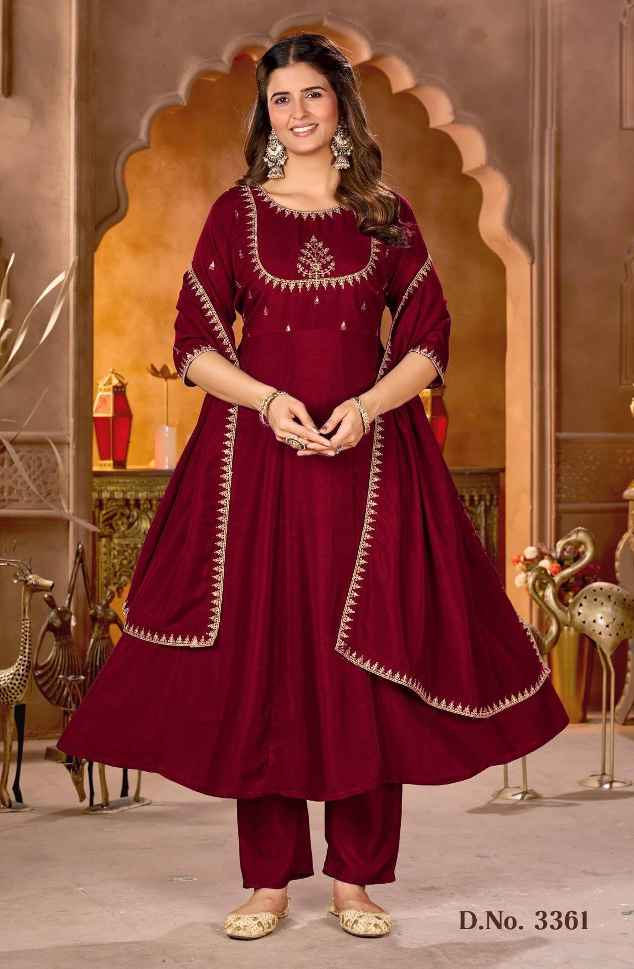 Reevika Super Embroidery Salwar Kameez Size Set collection 3