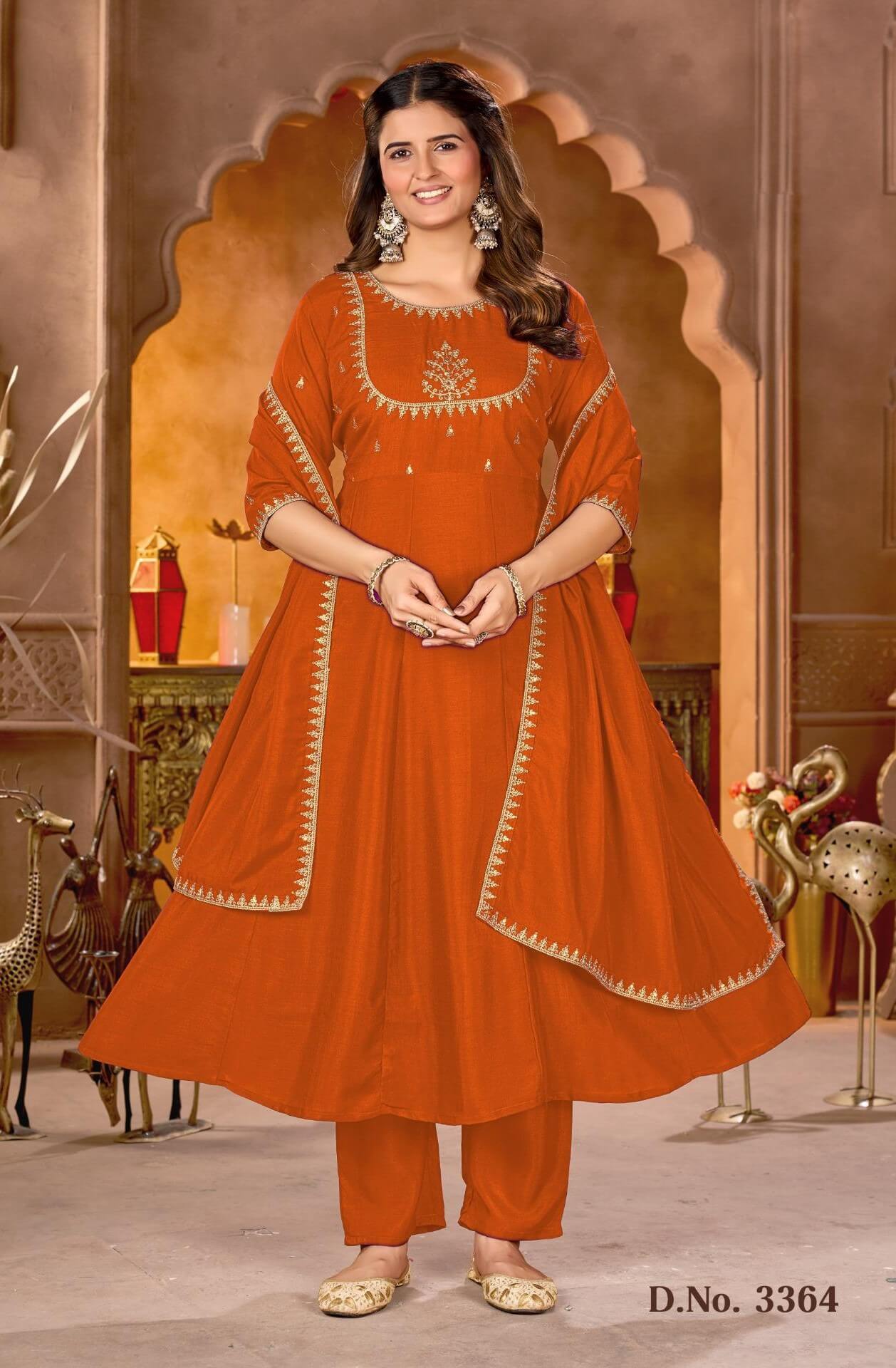 Reevika Super Embroidery Salwar Kameez Size Set collection 4