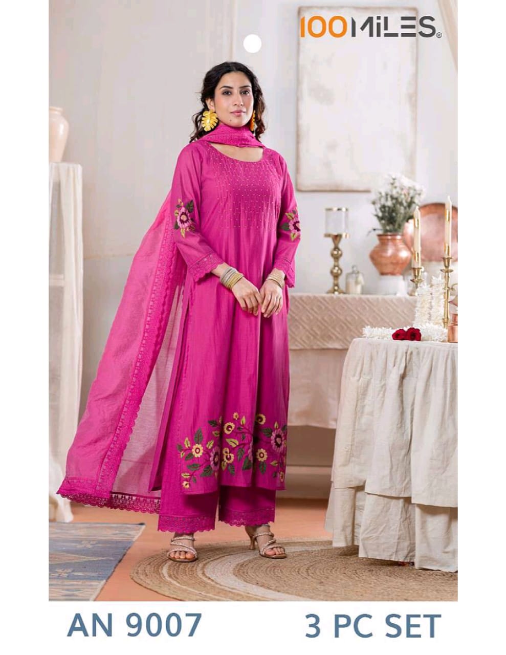 100 Miles Kurti AN9007 Readymade Dress Size Set collection 1