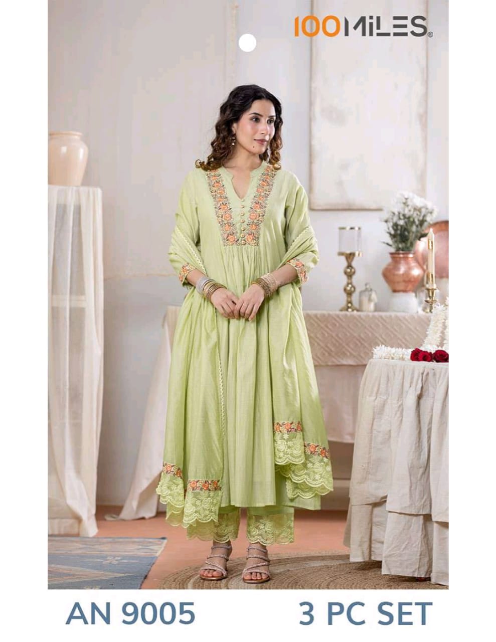 100 Miles Kurti AN9005 Readymade Dress Size Set collection 1