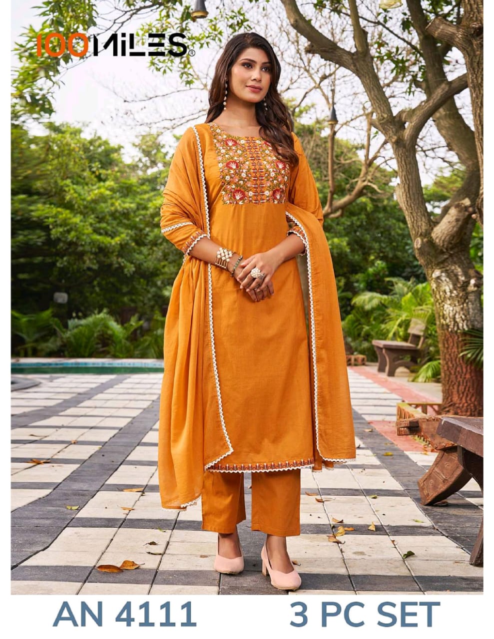 100 Miles Kurti AN4111 Readymade Dress Size Set collection 1