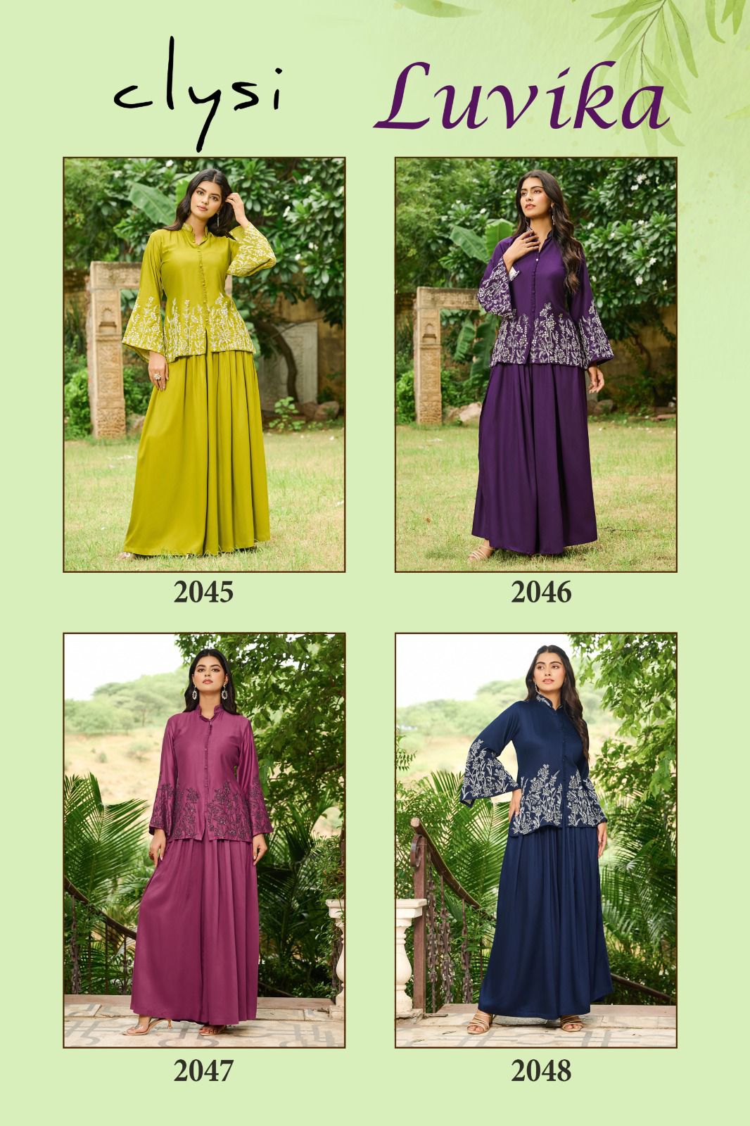 Clysi Luvika Kurti Palazzo Set Catalog collection 10