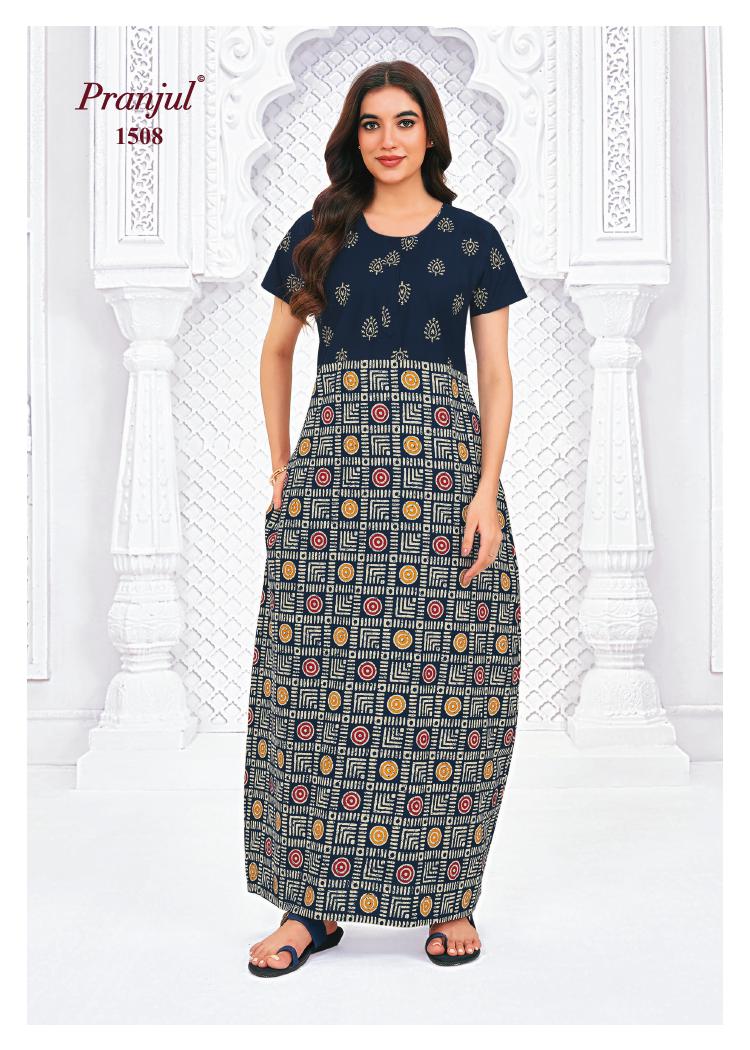 Pranjul Pragati Nighty Vol 15 2XL Night Dress Catalog collection 16