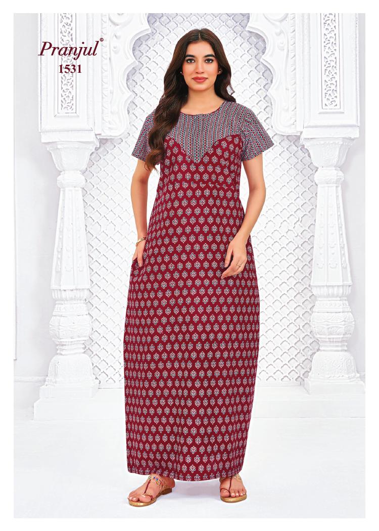 Pranjul Pragati Nighty Vol 15 2XL Night Dress Catalog collection 12