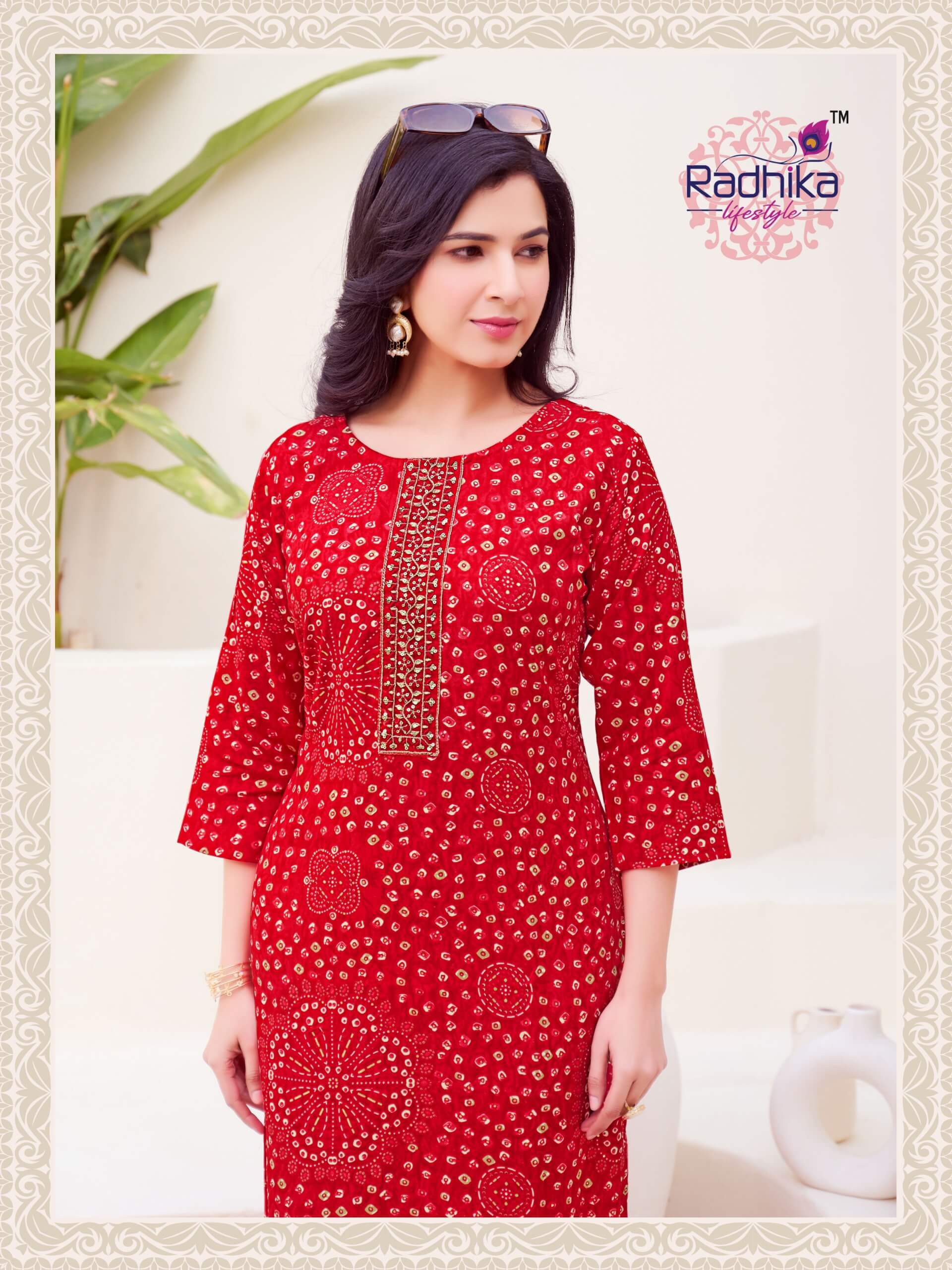 Radhika Lifestyle Alisha Vol 5 Rayon Kurti Catalog collection 14