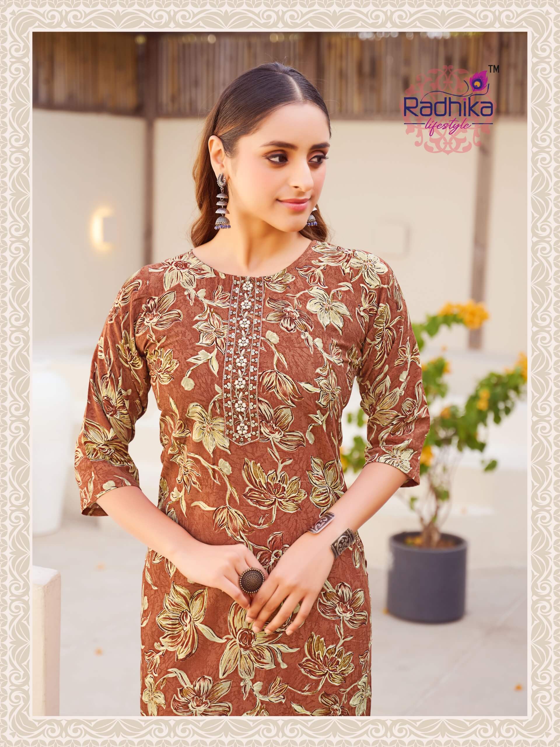 Radhika Lifestyle Alisha Vol 5 Rayon Kurti Catalog collection 13