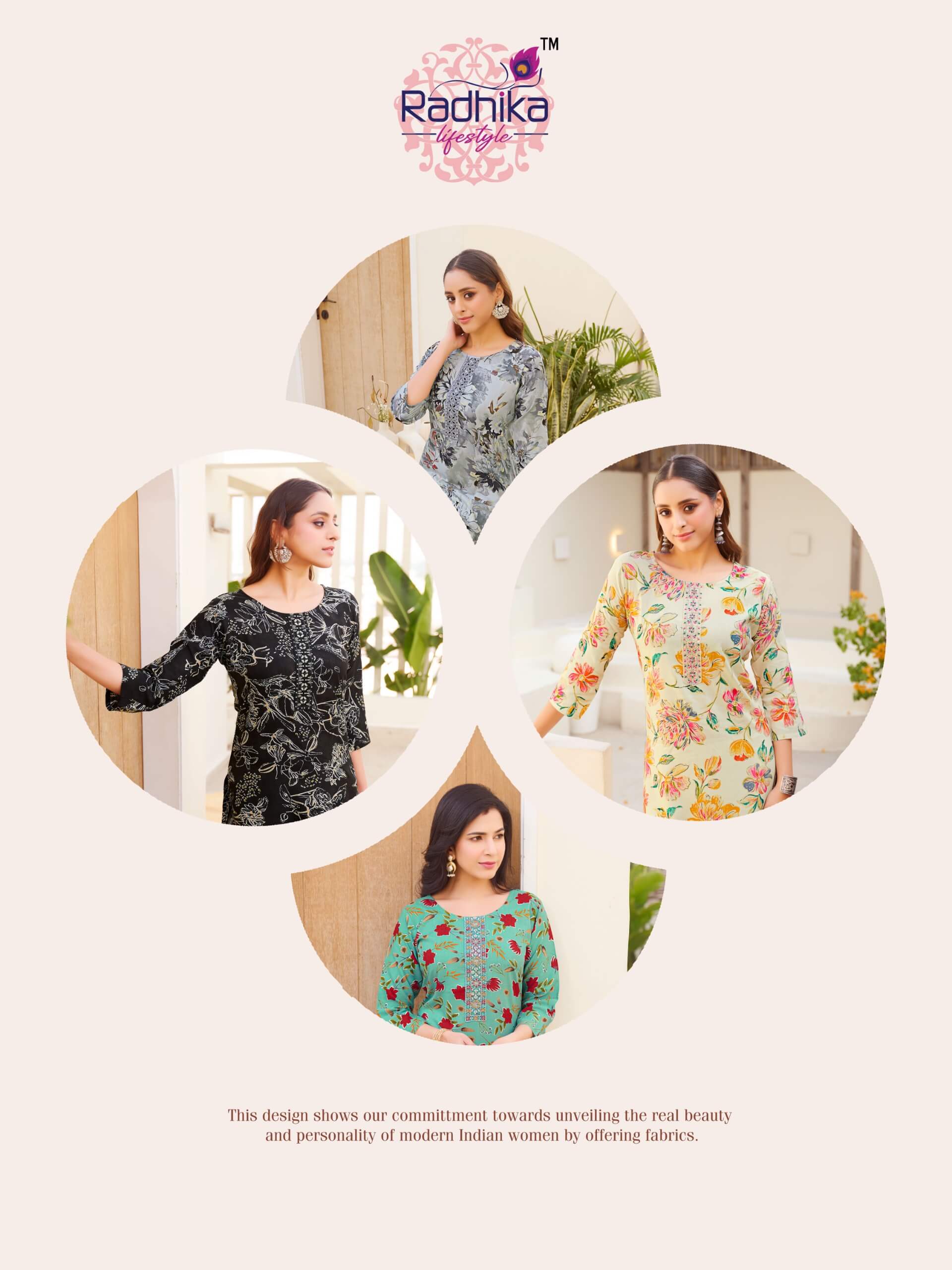 Radhika Lifestyle Alisha Vol 5 Rayon Kurti Catalog collection 7