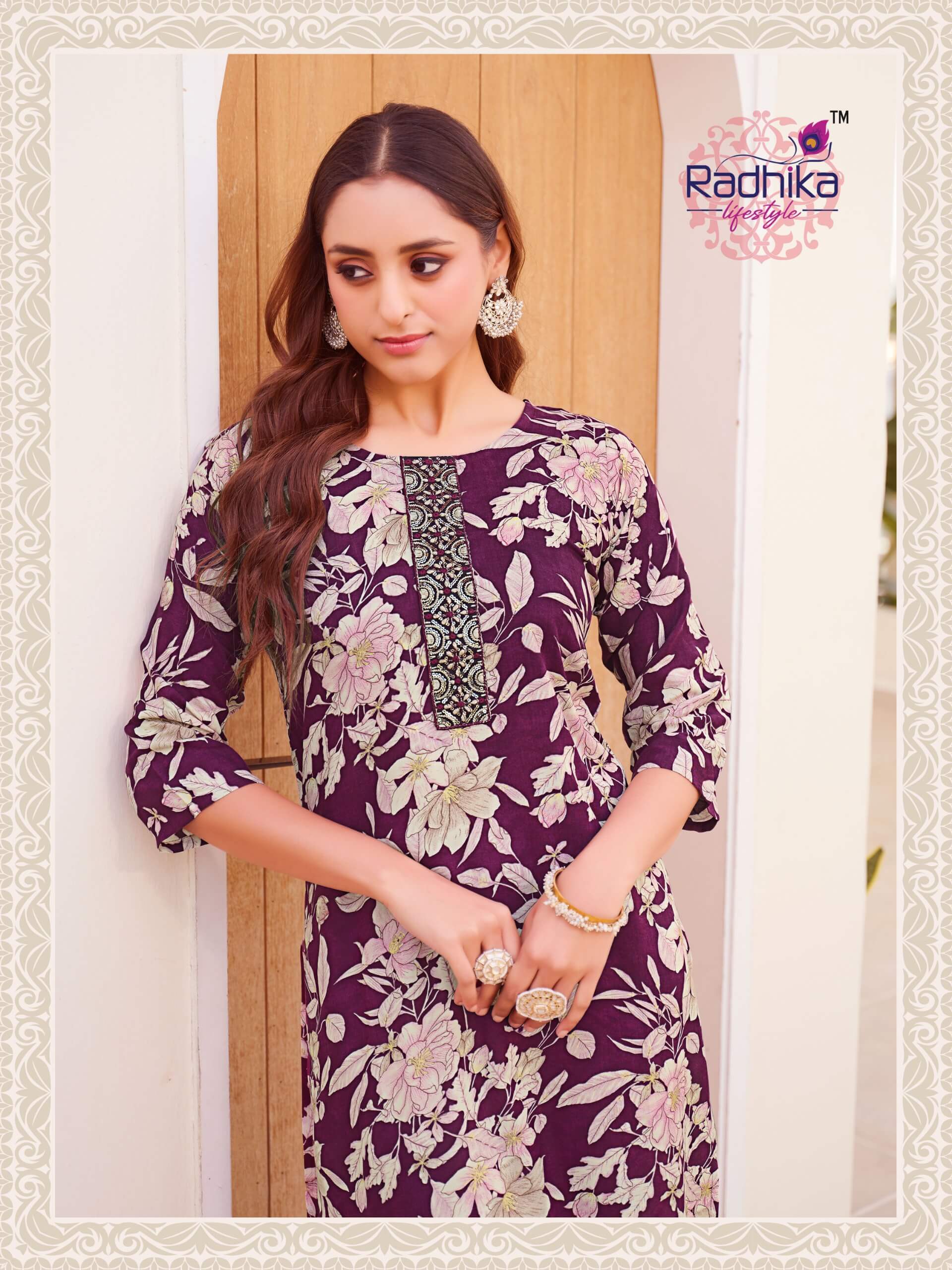 Radhika Lifestyle Alisha Vol 5 Rayon Kurti Catalog collection 10