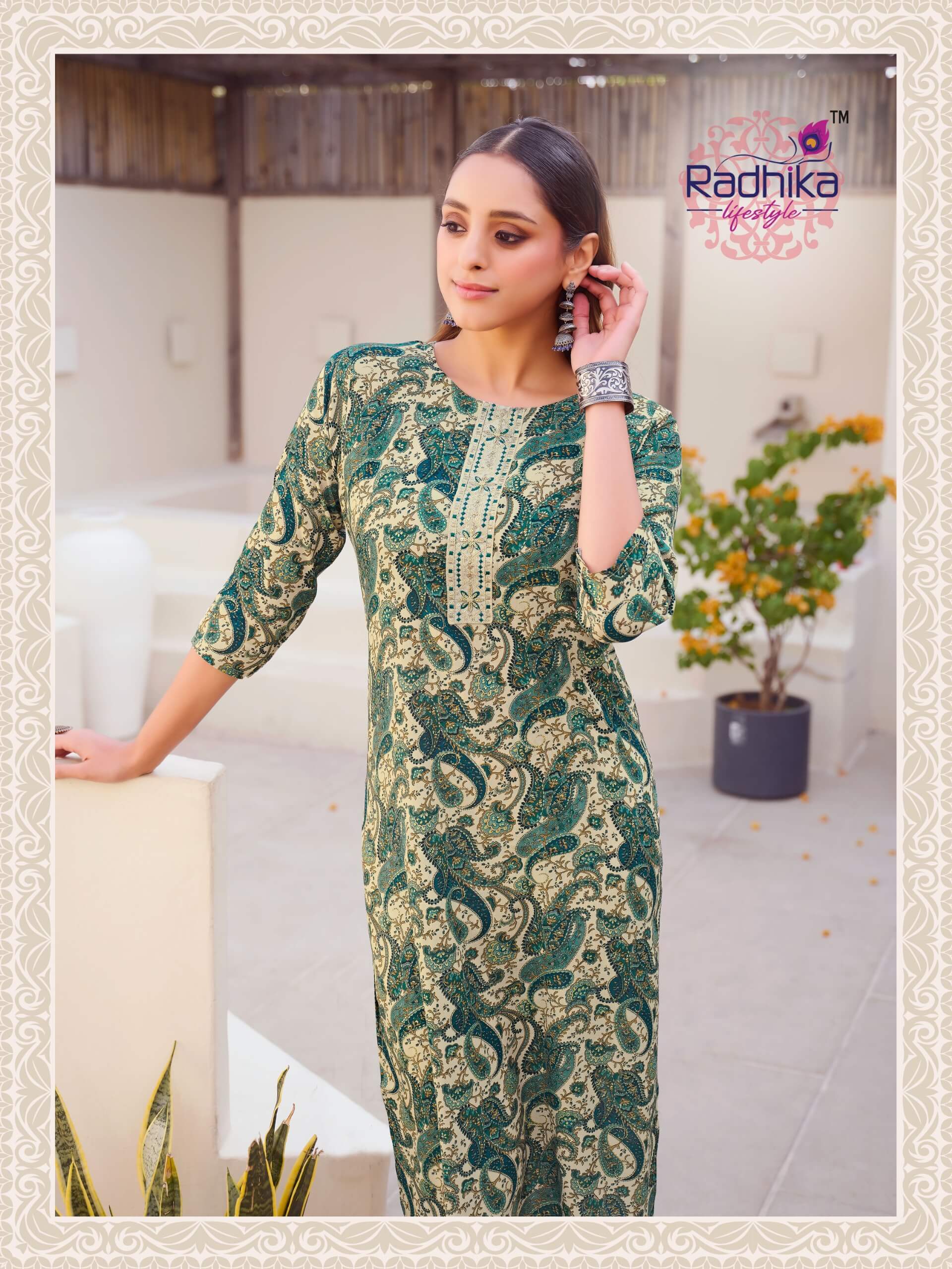 Radhika Lifestyle Alisha Vol 5 Rayon Kurti Catalog collection 12