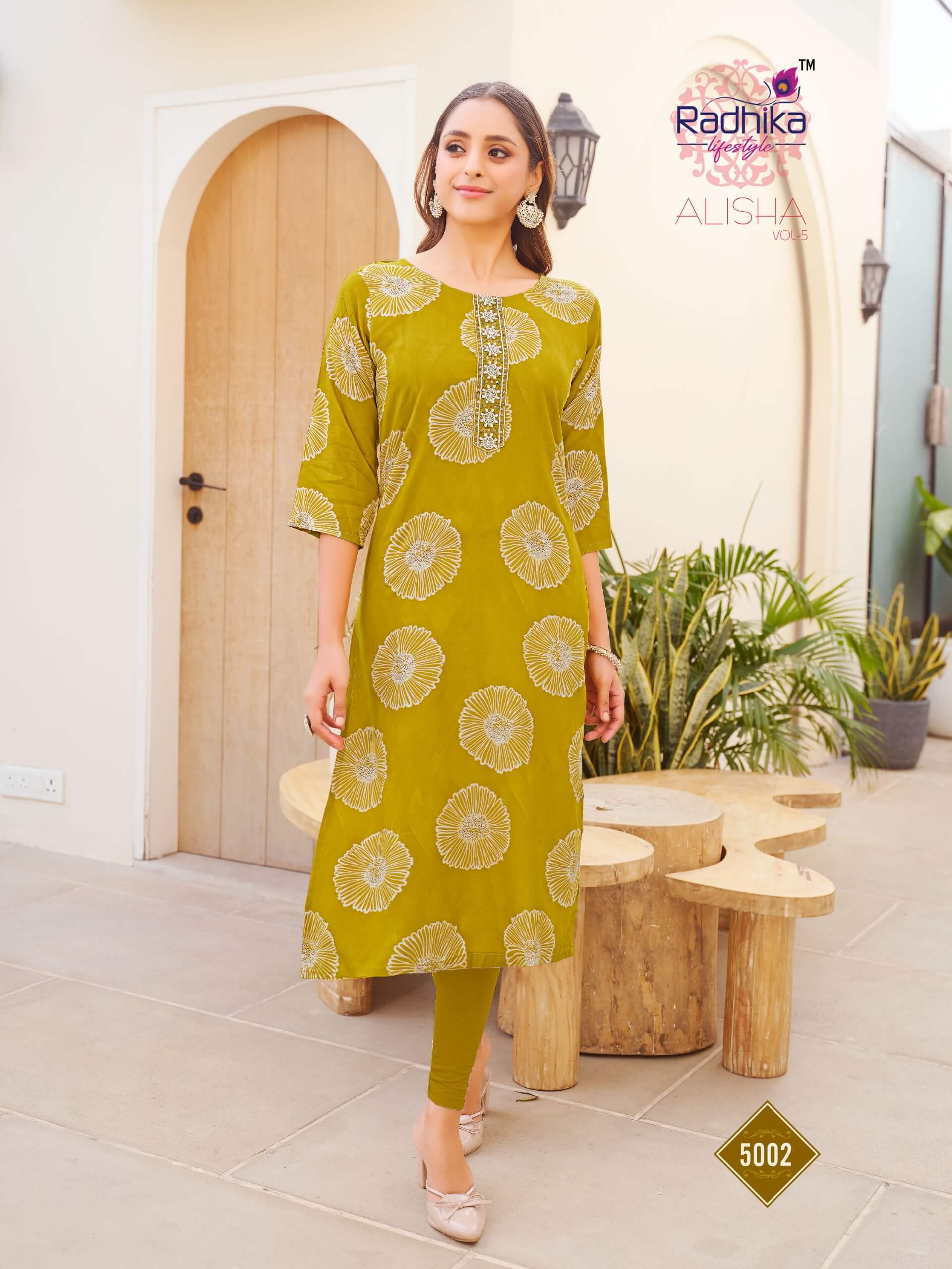 Radhika Lifestyle Alisha Vol 5 Rayon Kurti Catalog collection 4