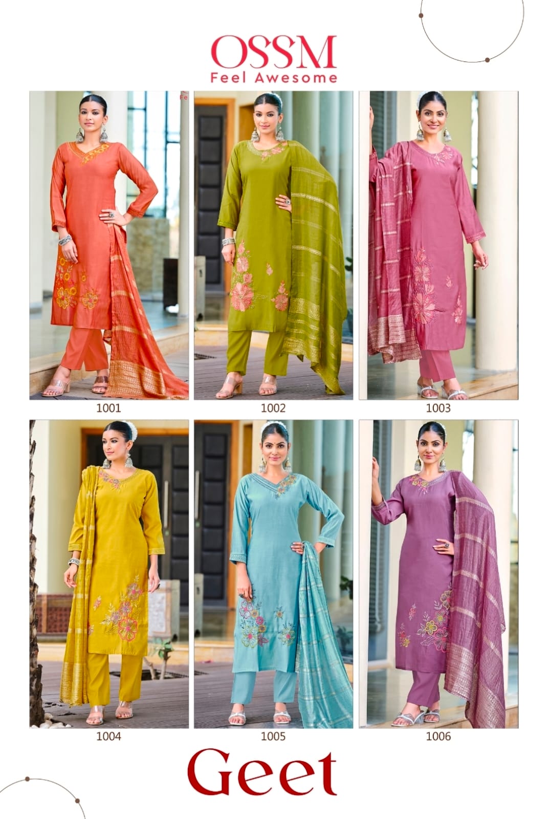 Ossm Geet Embroidery Salwar Kameez Catalog collection 7