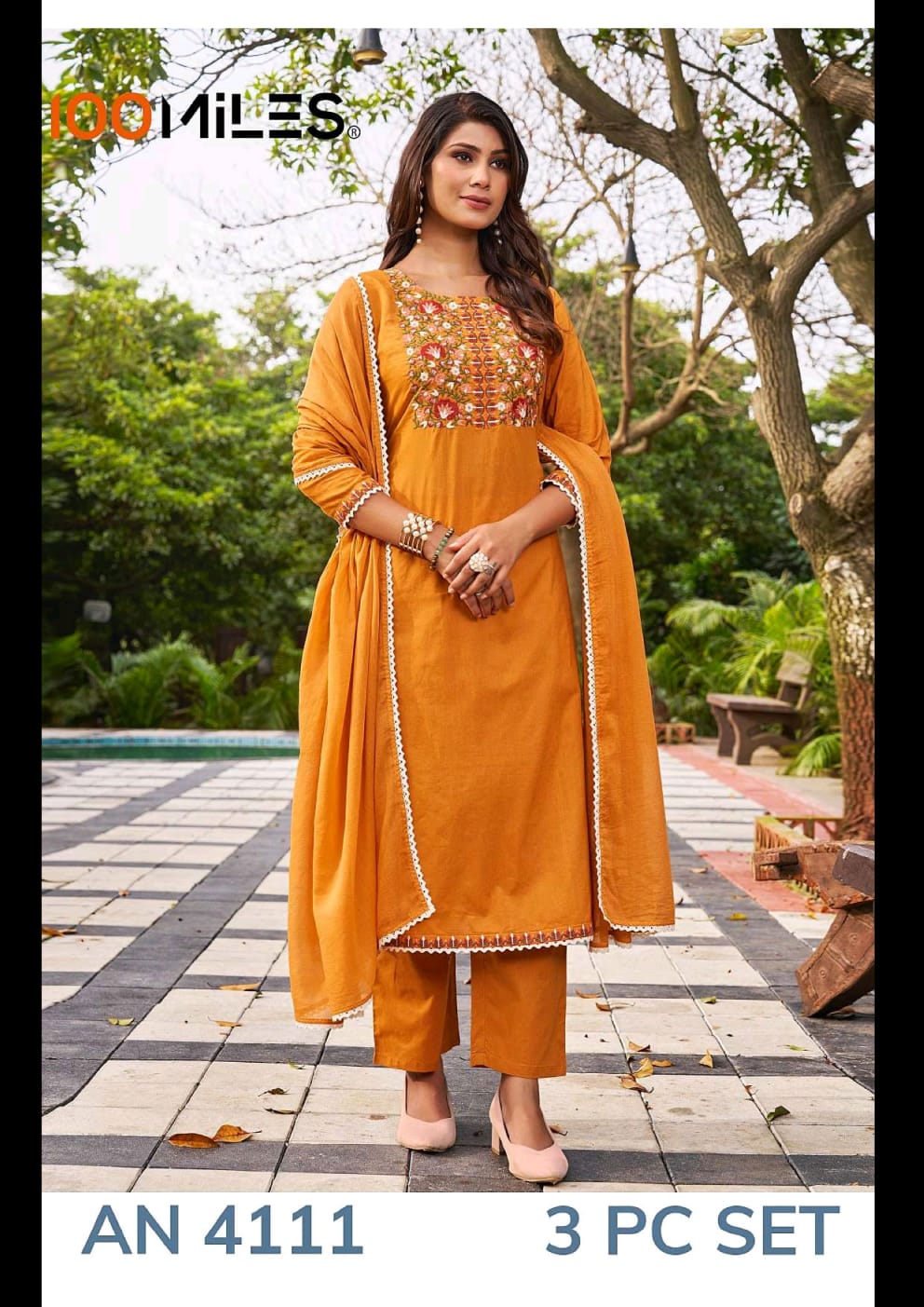 100 Miles Kurti AN Four Readymade Dress Size Set collection 3