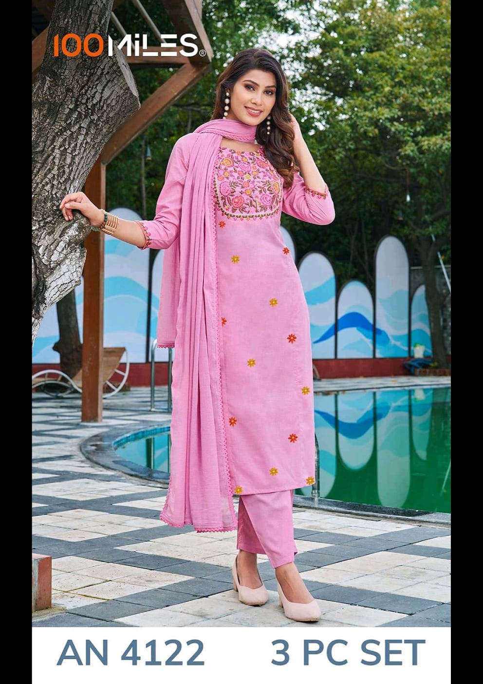 100 Miles Kurti AN4122 Readymade Dress Size Set collection 1