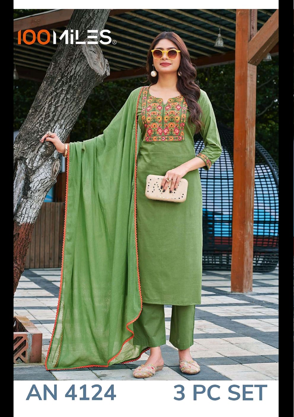 100 Miles Kurti AN4124 Readymade Dress Size Set collection 1