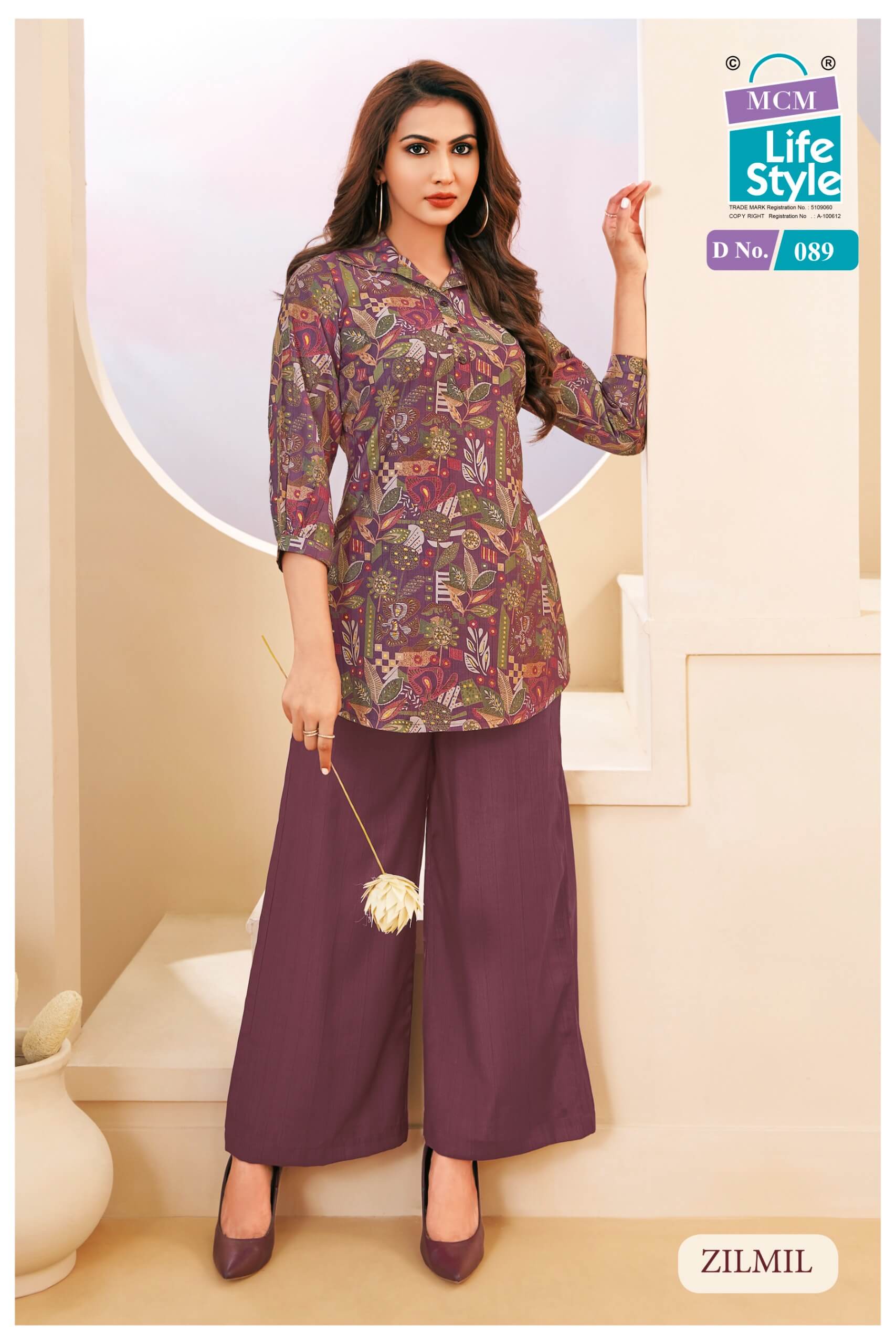 Mcm Lifestyle Zilmil Kurti Palazzo Set Catalog collection 4