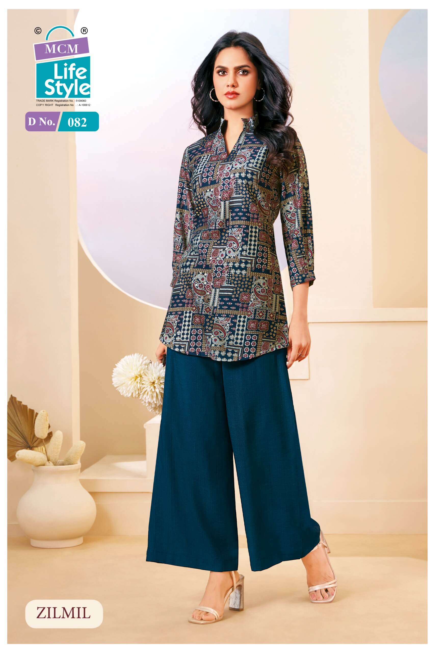 Mcm Lifestyle Zilmil Kurti Palazzo Set Catalog collection 3