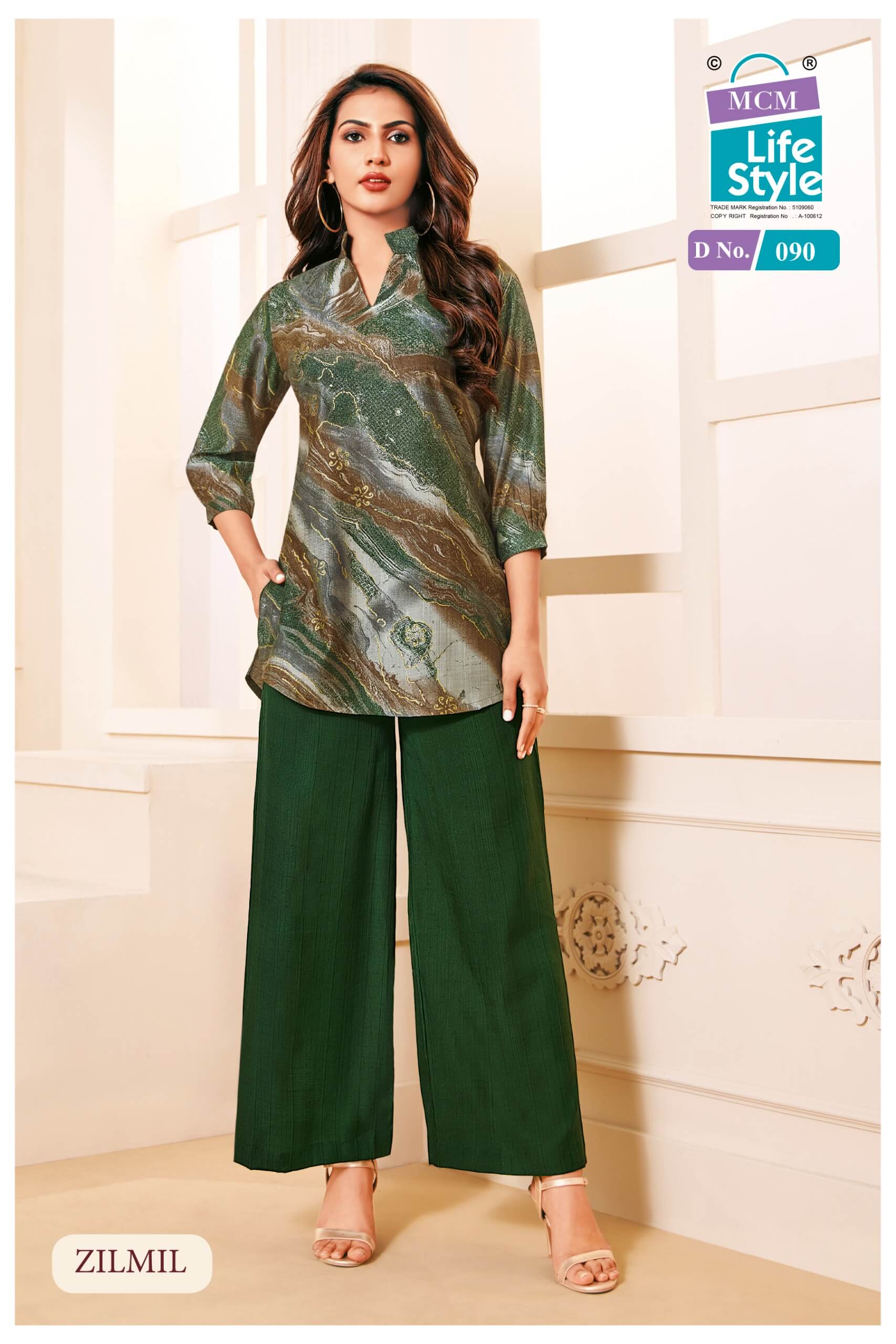 Mcm Lifestyle Zilmil Kurti Palazzo Set Catalog collection 9