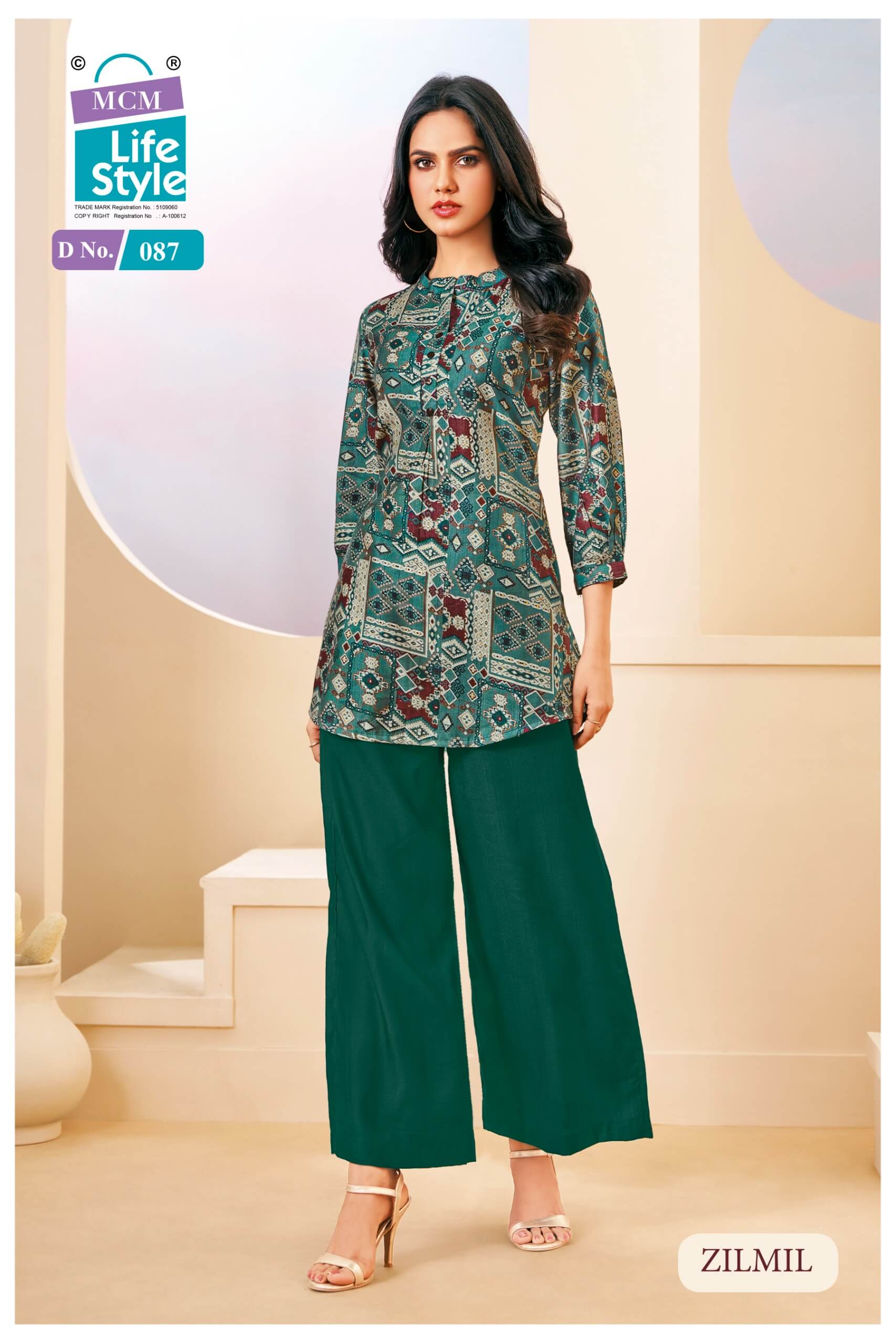 Mcm Lifestyle Zilmil Kurti Palazzo Set Catalog collection 8
