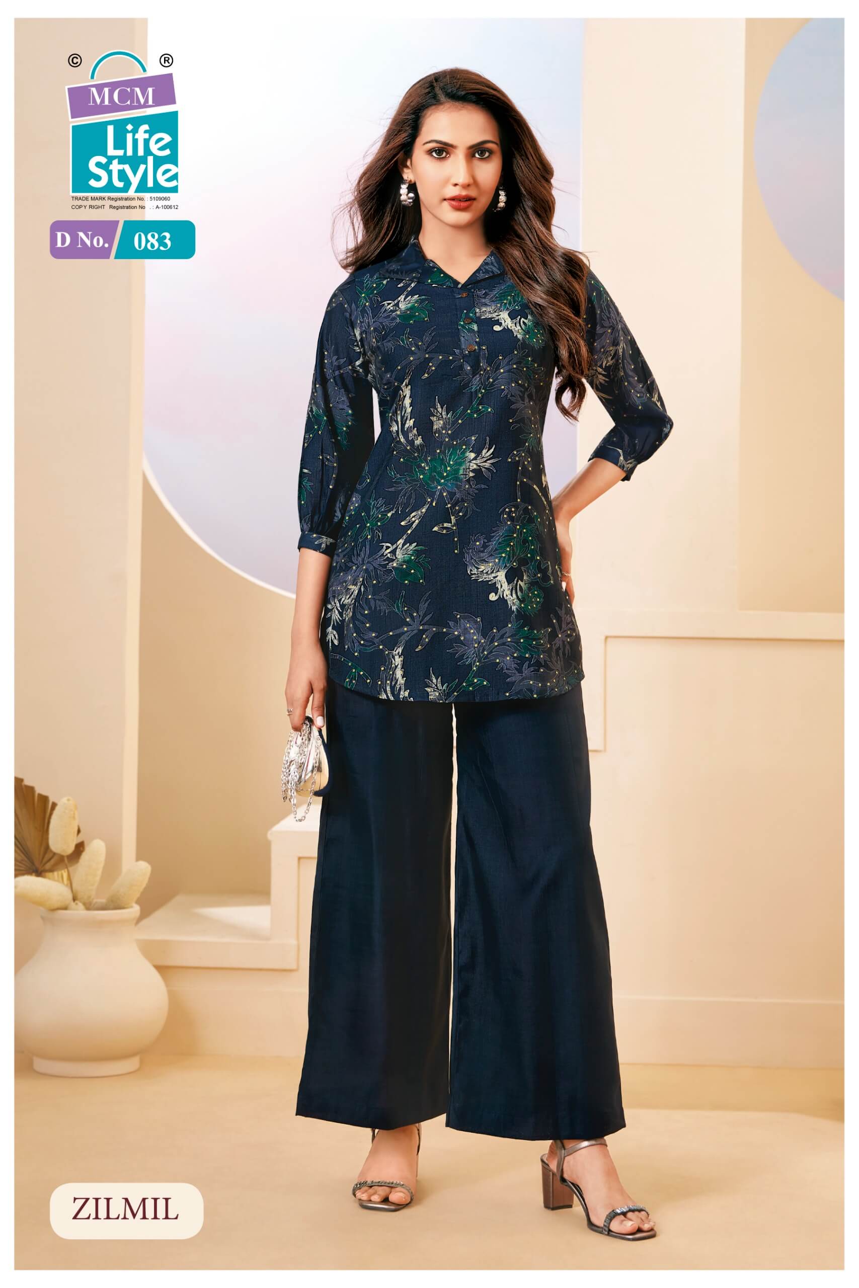 Mcm Lifestyle Zilmil Kurti Palazzo Set Catalog collection 7