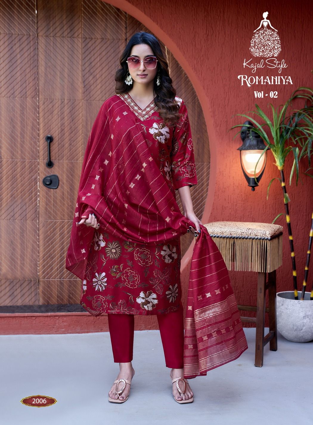 Kajal Style Romaniya Vol 2 Printed Salwar Kameez Catalog collection 1