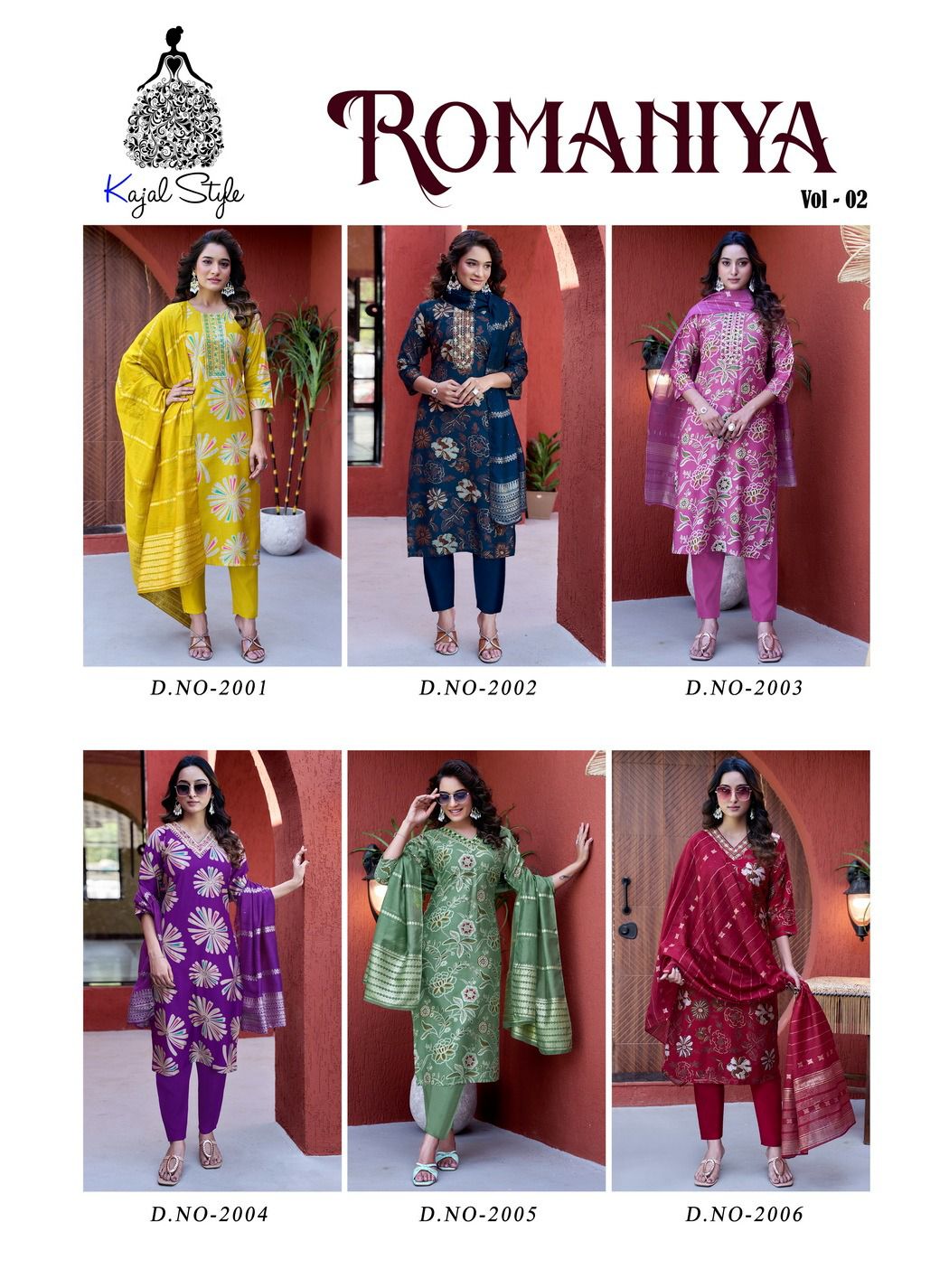 Kajal Style Romaniya Vol 2 Printed Salwar Kameez Catalog collection 8