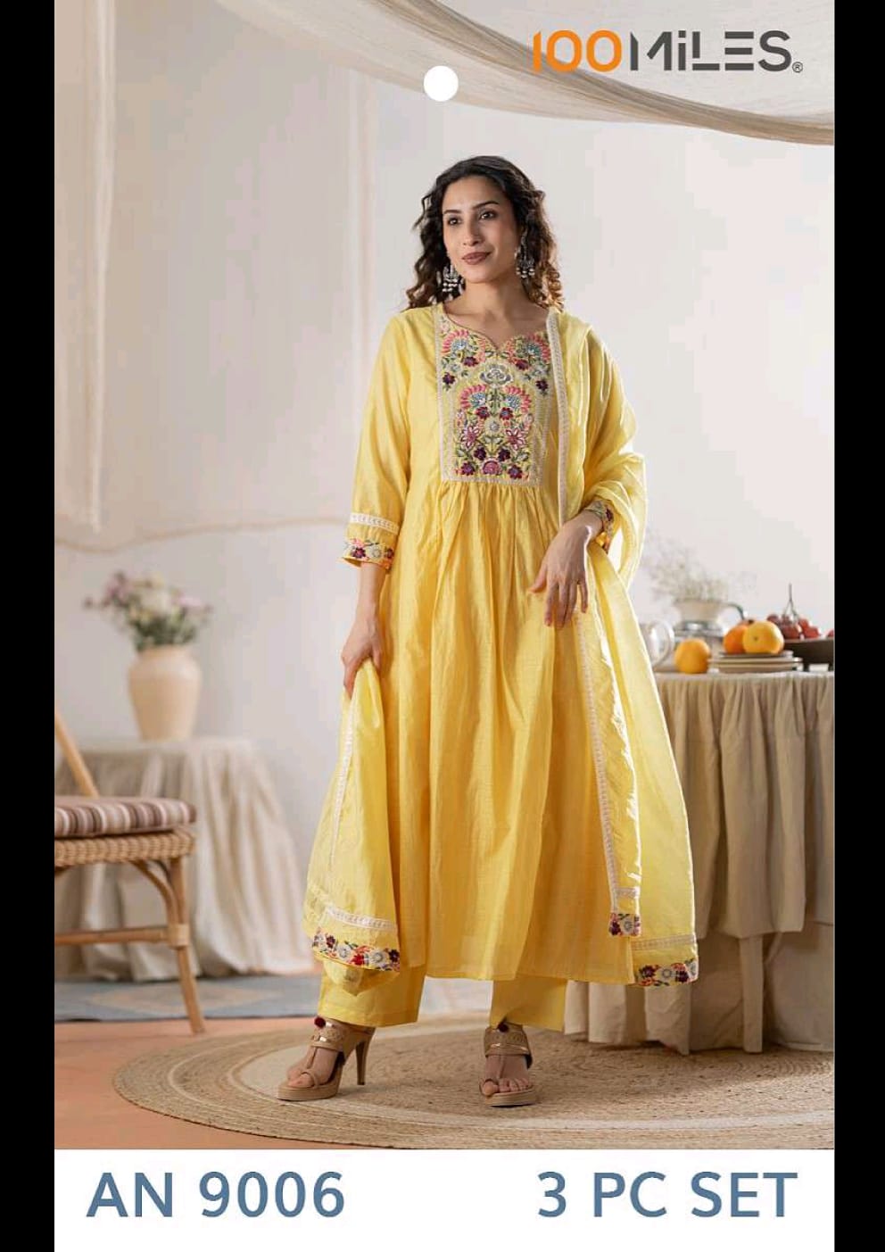 100 Miles Kurti AN9006 Readymade Dress Size Set collection 1