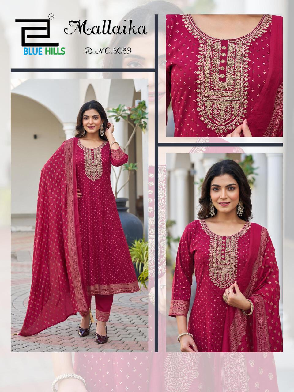 Blue Hills Mallaika Embroidery Salwar Kameez Catalog collection 3