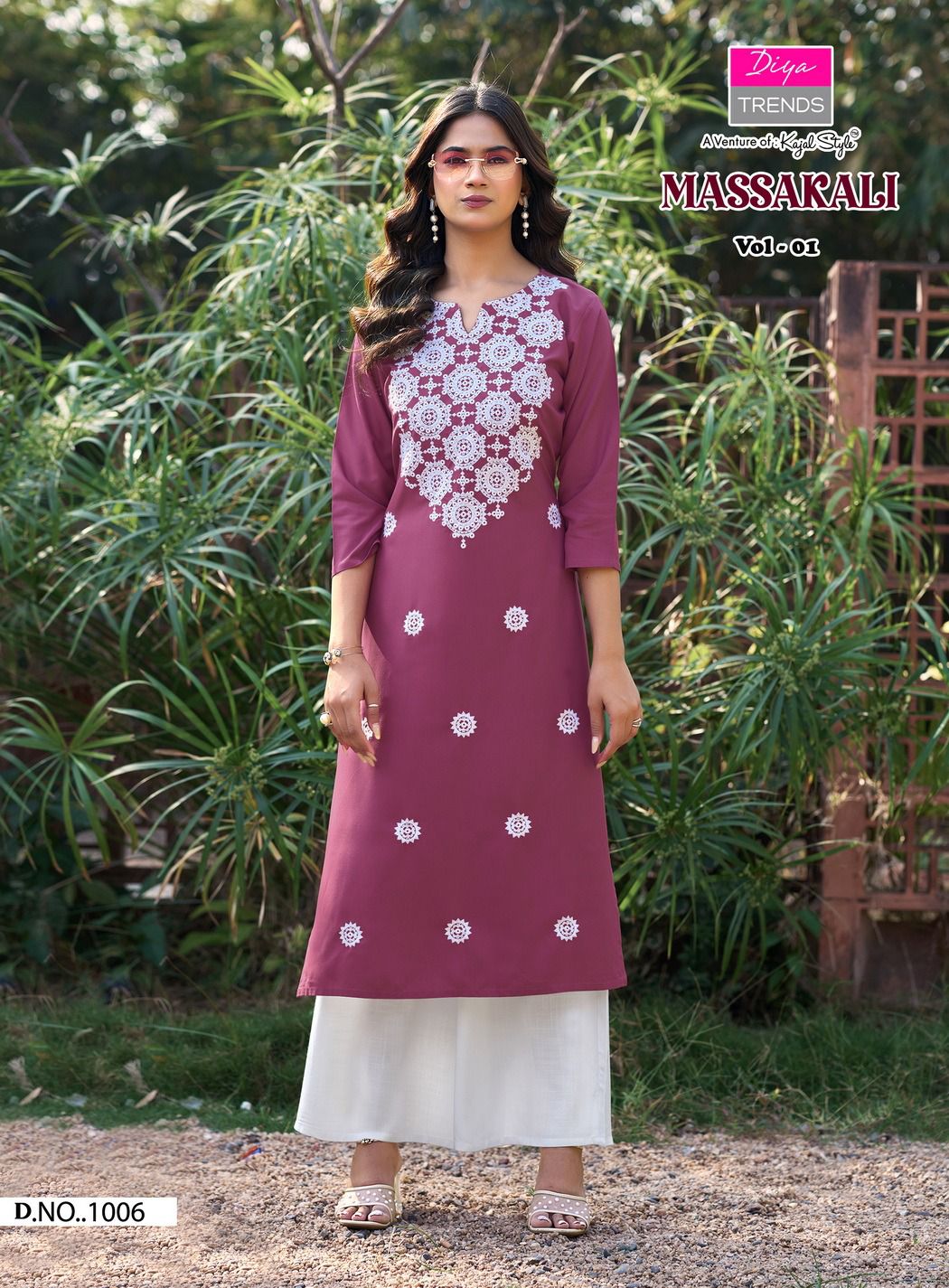 Diya Trends Kurti Massakali Kurti Palazzo Set Catalog collection 1
