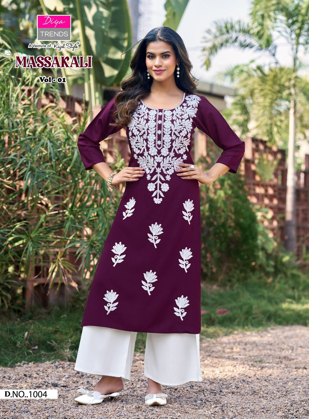Diya Trends Kurti Massakali Kurti Palazzo Set Catalog collection 6