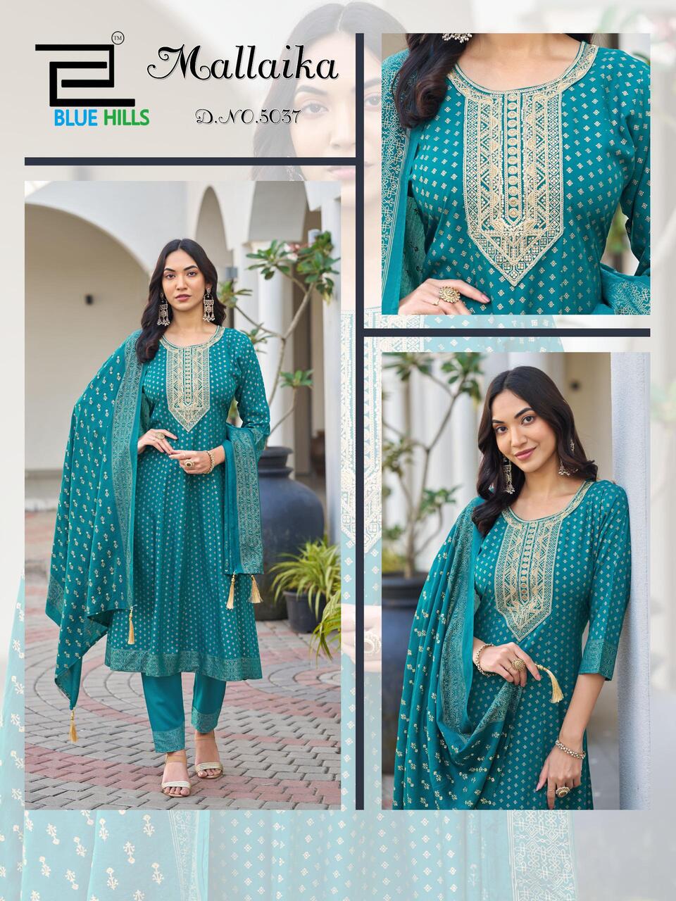 Blue Hills Mallaika Embroidery Salwar Kameez Catalog collection 4