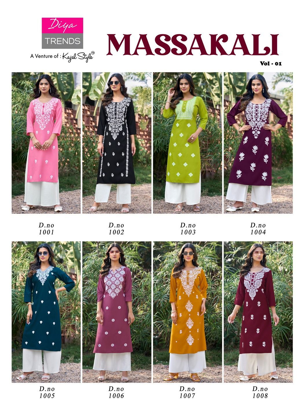 Diya Trends Kurti Massakali Kurti Palazzo Set Catalog collection 9