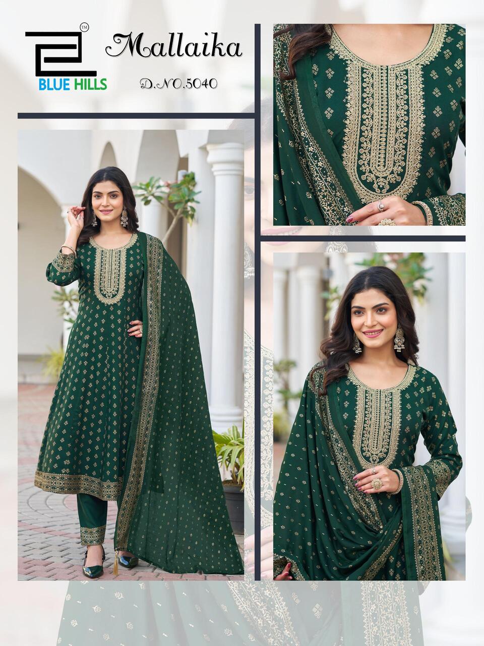 Blue Hills Mallaika Embroidery Salwar Kameez Catalog collection 1