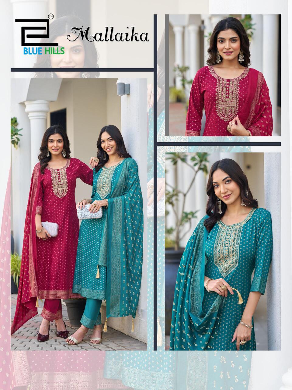 Blue Hills Mallaika Embroidery Salwar Kameez Catalog collection 5