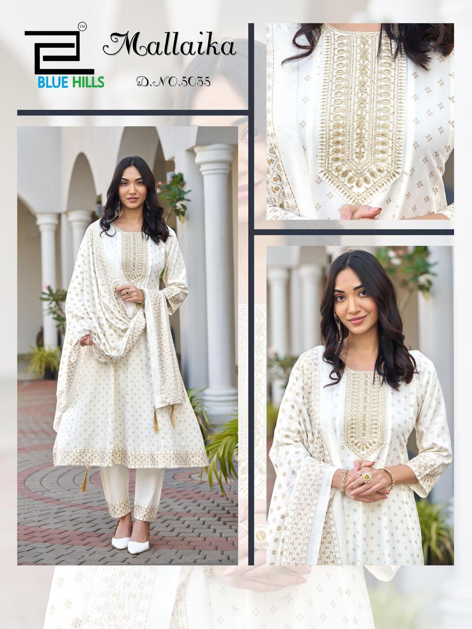 Blue Hills Mallaika Embroidery Salwar Kameez Catalog collection 8