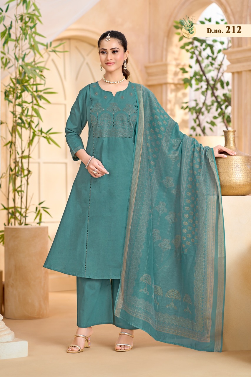 Kadlee Dno 211 Cotton Salwar Kameez Size Set collection 2
