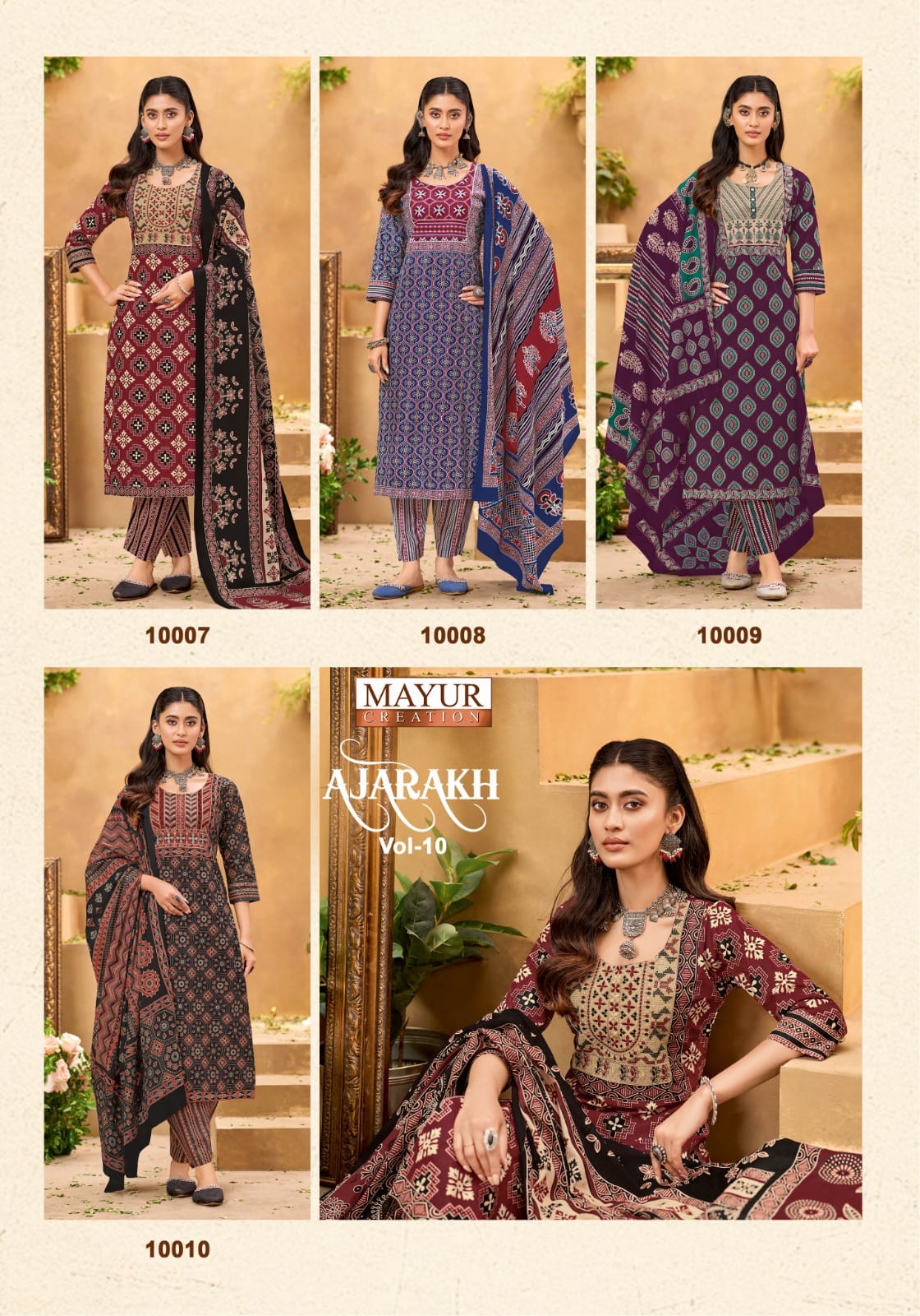 Mayur Ajarakh Vol 10 Cotton Salwar Kameez Catalog collection 2