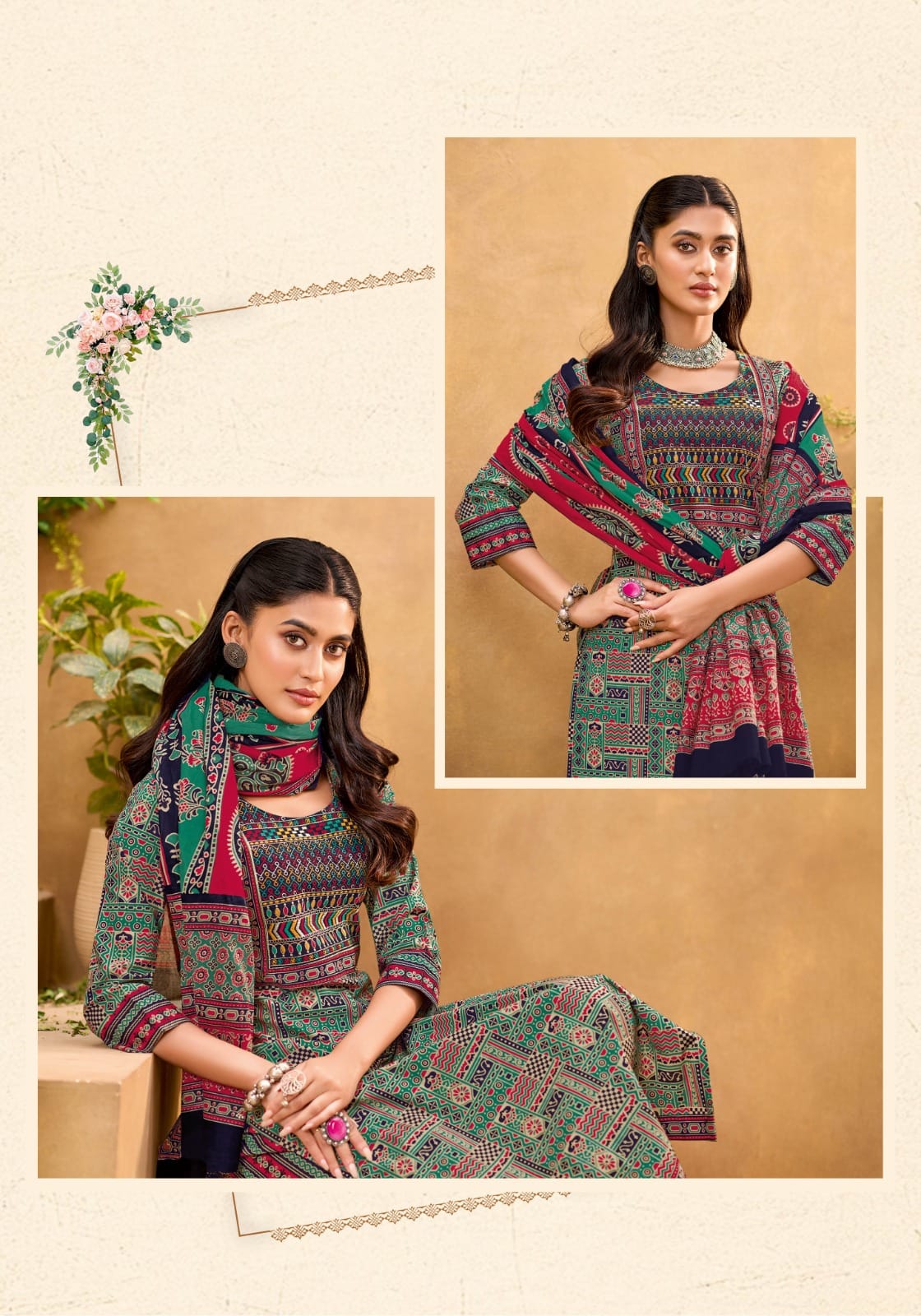Mayur Ajarakh Vol 10 Cotton Salwar Kameez Catalog collection 1