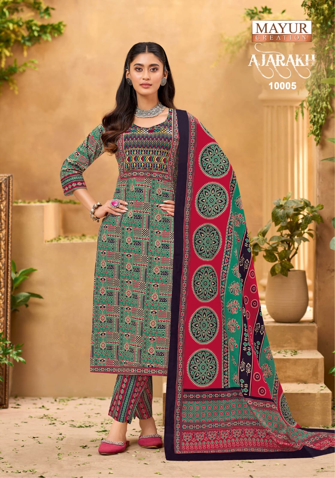 Mayur Ajarakh Vol 10 Cotton Salwar Kameez Catalog collection 14