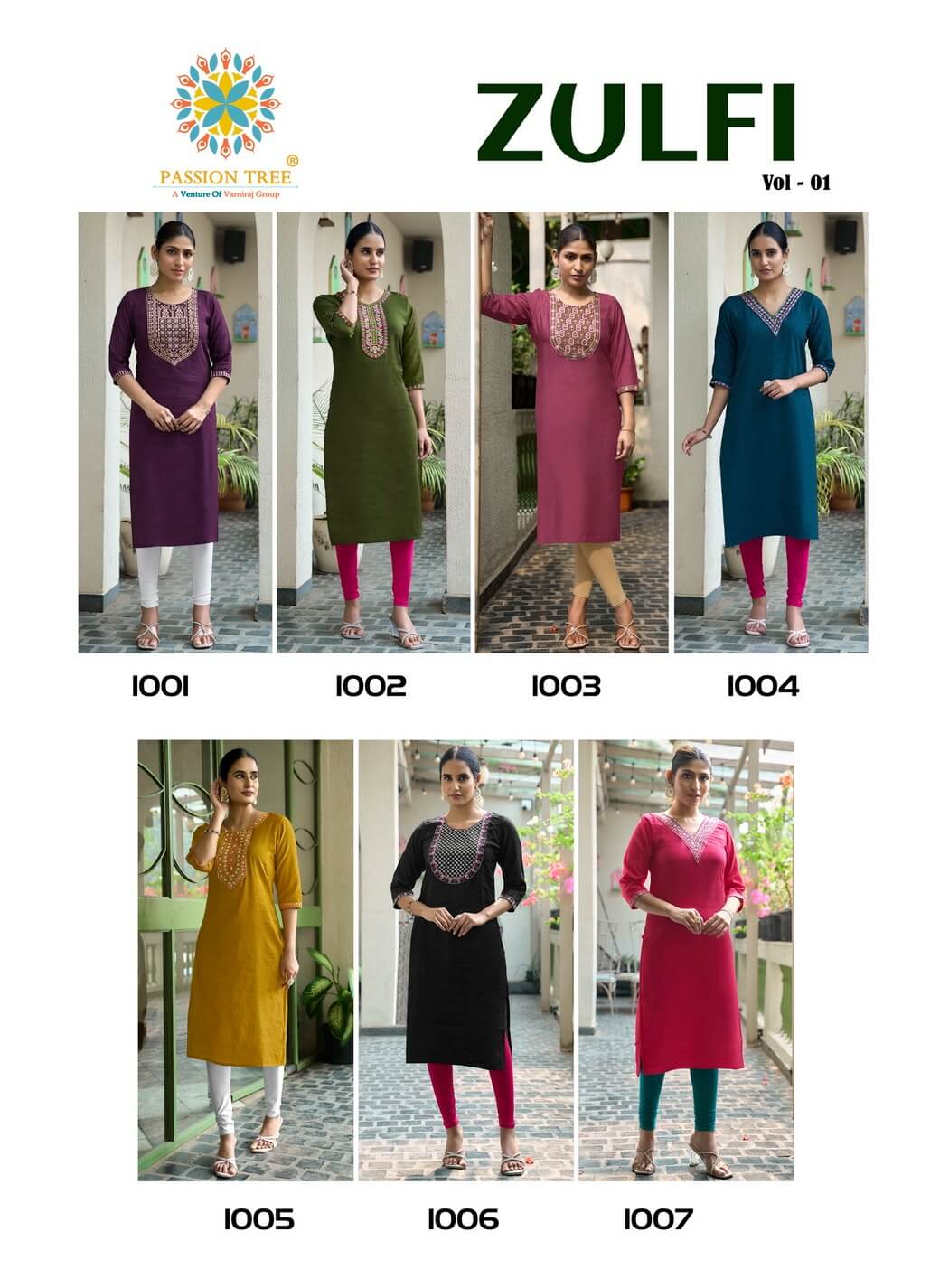 Passion Tree Zulfi Straight Cut Kurti Catalog collection 1