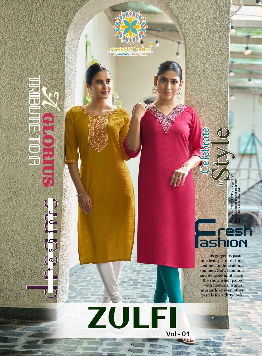 Passion Tree Zulfi Straight Cut Kurti Catalog collection 3
