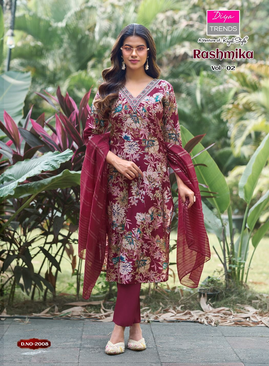 Diya Trends Rashmika Vol 2 Printed Salwar Kameez Catalog collection 10