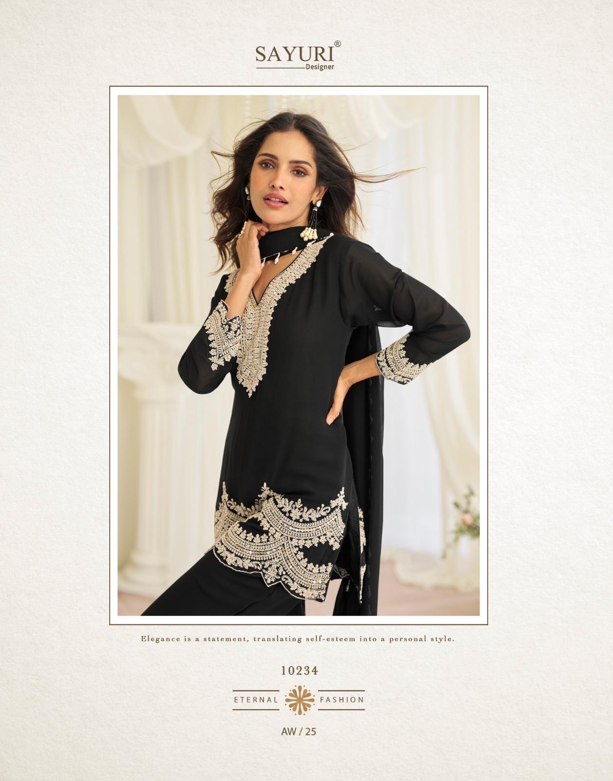 Sayuri Designer Hoor Embroidery Salwar Kameez Catalog collection 13
