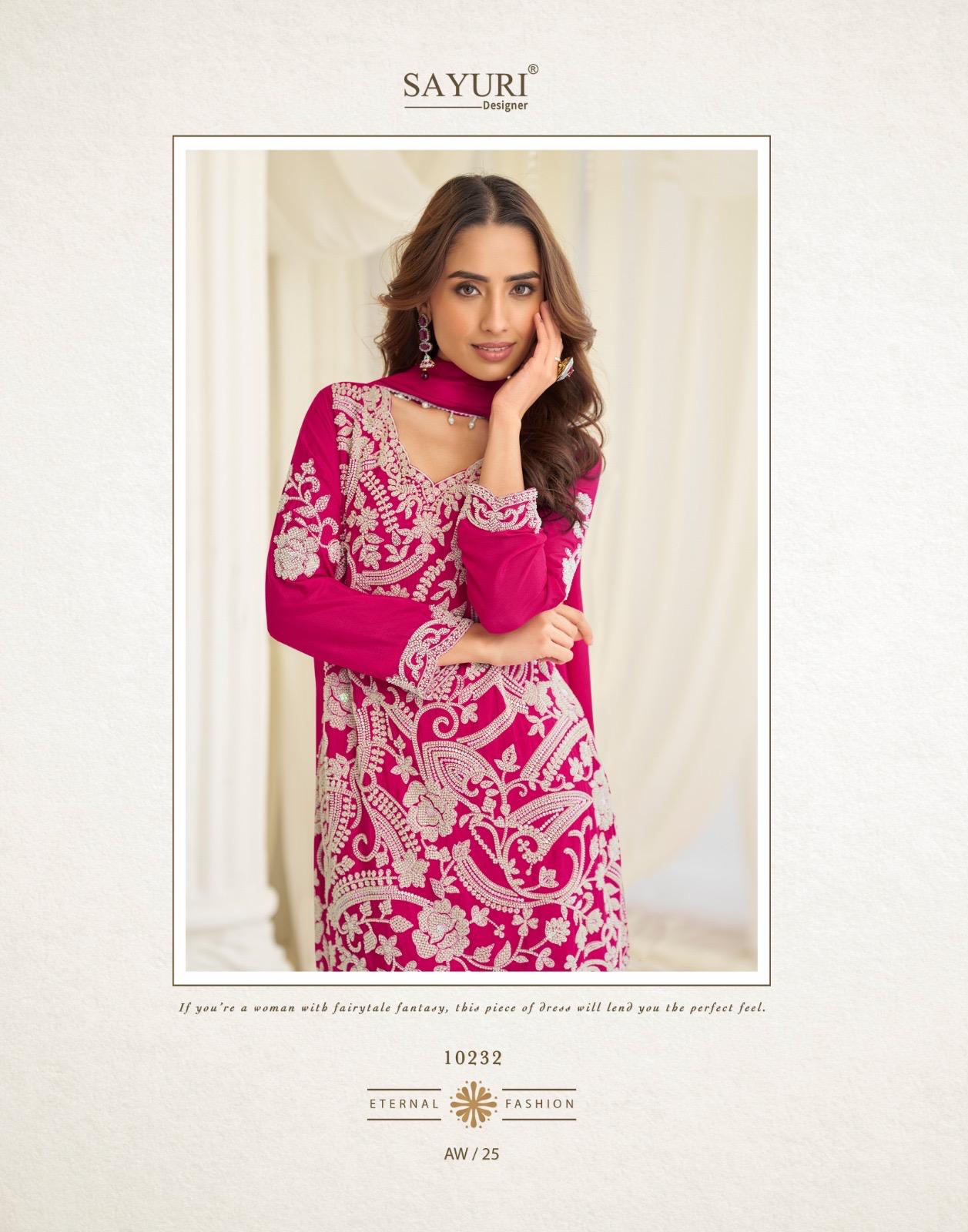 Sayuri Designer Hoor Embroidery Salwar Kameez Catalog collection 4