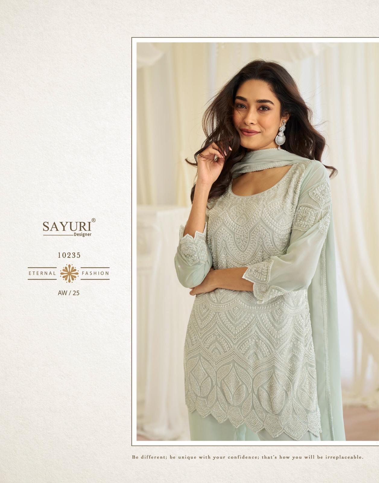 Sayuri Designer Hoor Embroidery Salwar Kameez Catalog collection 10
